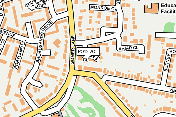 PO12 2QL map - OS OpenMap – Local (Ordnance Survey)