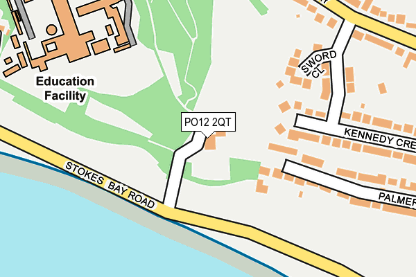 PO12 2QT map - OS OpenMap – Local (Ordnance Survey)