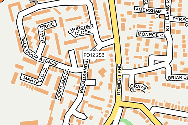 PO12 2SB map - OS OpenMap – Local (Ordnance Survey)