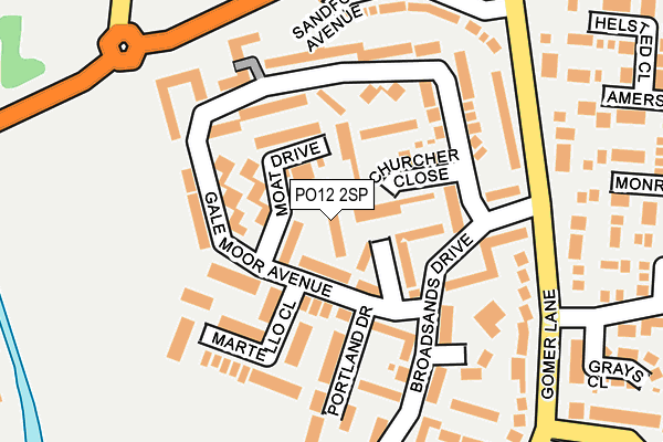 PO12 2SP map - OS OpenMap – Local (Ordnance Survey)