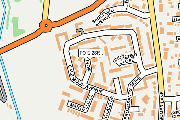 PO12 2SR map - OS OpenMap – Local (Ordnance Survey)