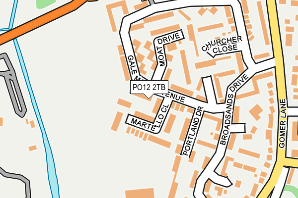 PO12 2TB map - OS OpenMap – Local (Ordnance Survey)