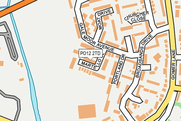 PO12 2TD map - OS OpenMap – Local (Ordnance Survey)