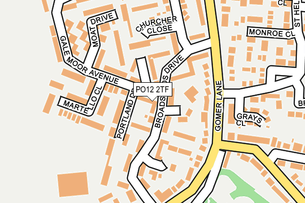 PO12 2TF map - OS OpenMap – Local (Ordnance Survey)