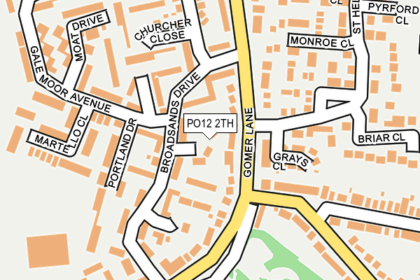 PO12 2TH map - OS OpenMap – Local (Ordnance Survey)