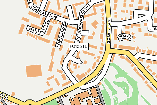 PO12 2TL map - OS OpenMap – Local (Ordnance Survey)