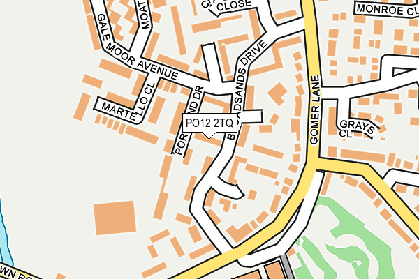 PO12 2TQ map - OS OpenMap – Local (Ordnance Survey)