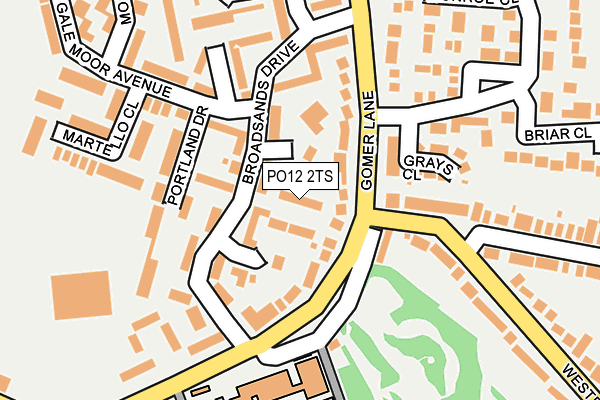 PO12 2TS map - OS OpenMap – Local (Ordnance Survey)