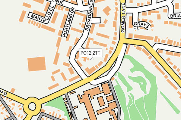 PO12 2TT map - OS OpenMap – Local (Ordnance Survey)