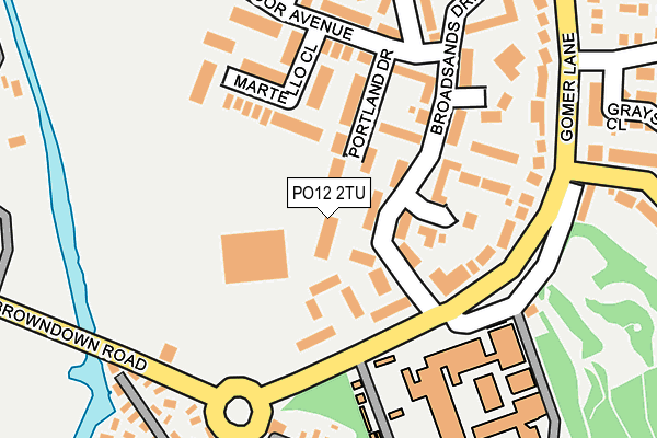 PO12 2TU map - OS OpenMap – Local (Ordnance Survey)