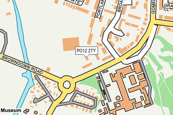 PO12 2TY map - OS OpenMap – Local (Ordnance Survey)
