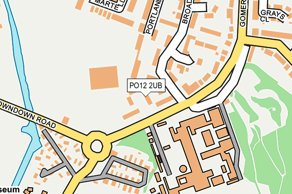 PO12 2UB map - OS OpenMap – Local (Ordnance Survey)