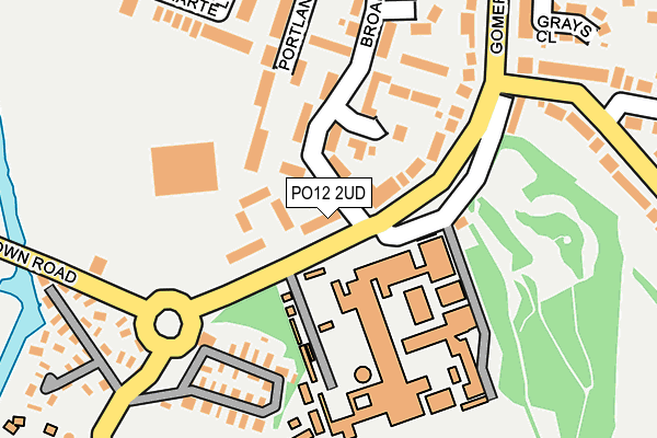 PO12 2UD map - OS OpenMap – Local (Ordnance Survey)