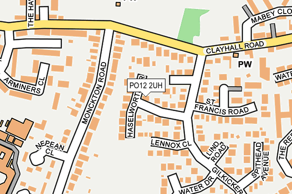 PO12 2UH map - OS OpenMap – Local (Ordnance Survey)