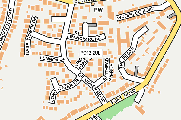 PO12 2UL map - OS OpenMap – Local (Ordnance Survey)