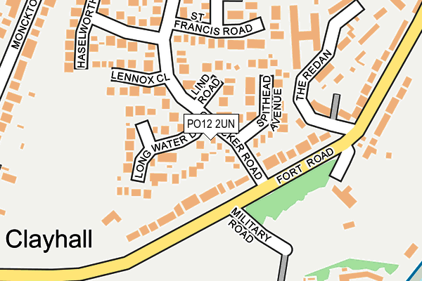 PO12 2UN map - OS OpenMap – Local (Ordnance Survey)