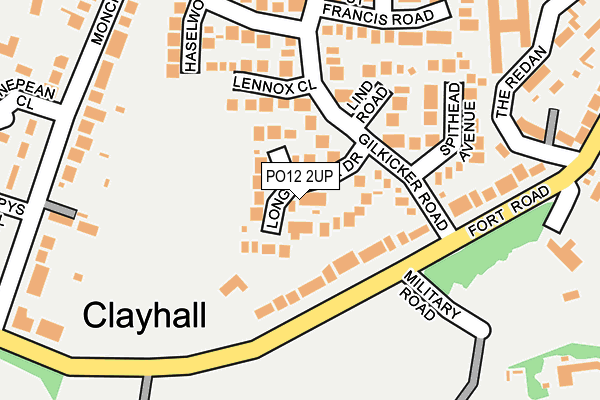 PO12 2UP map - OS OpenMap – Local (Ordnance Survey)