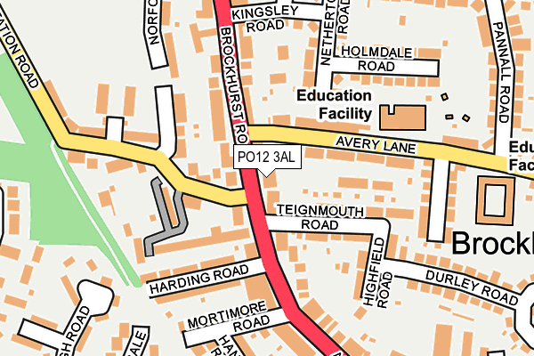 PO12 3AL map - OS OpenMap – Local (Ordnance Survey)