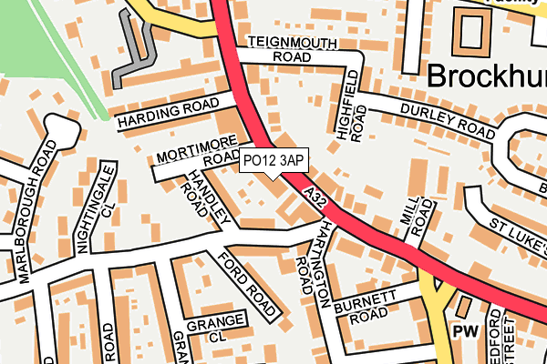 PO12 3AP map - OS OpenMap – Local (Ordnance Survey)