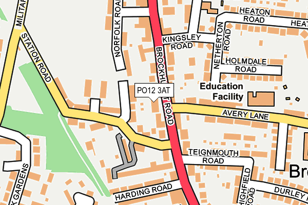 PO12 3AT map - OS OpenMap – Local (Ordnance Survey)