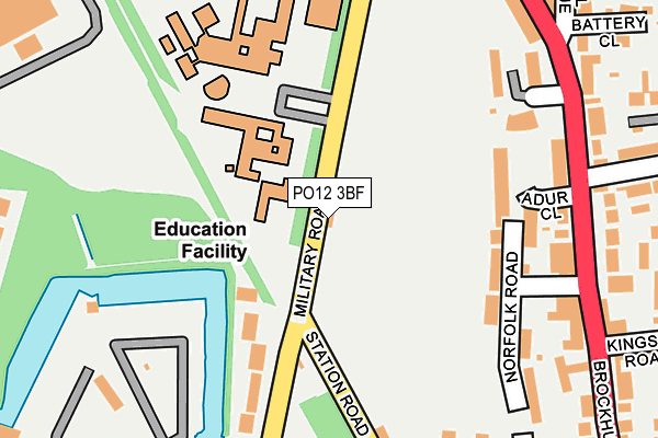 PO12 3BF map - OS OpenMap – Local (Ordnance Survey)
