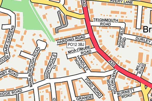 PO12 3BJ map - OS OpenMap – Local (Ordnance Survey)