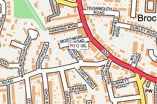 PO12 3BL map - OS OpenMap – Local (Ordnance Survey)