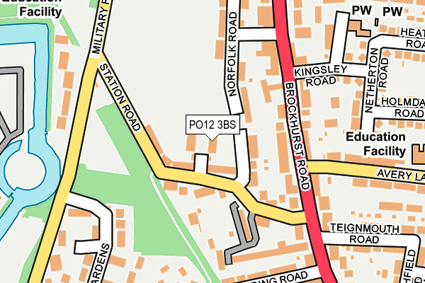 PO12 3BS map - OS OpenMap – Local (Ordnance Survey)