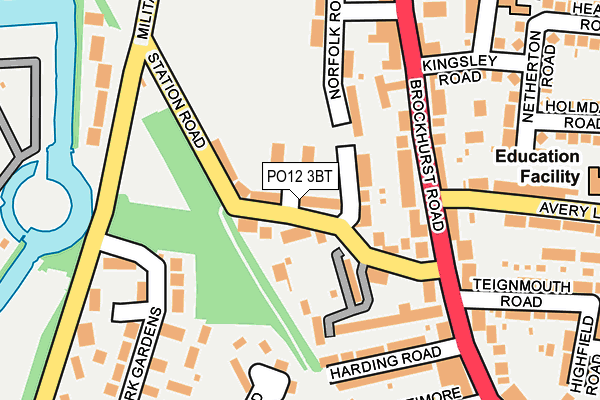 PO12 3BT map - OS OpenMap – Local (Ordnance Survey)