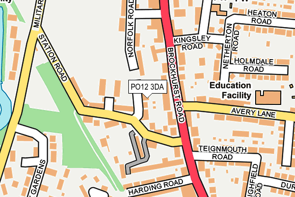 PO12 3DA map - OS OpenMap – Local (Ordnance Survey)