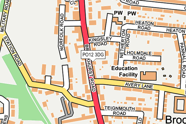 PO12 3DG map - OS OpenMap – Local (Ordnance Survey)