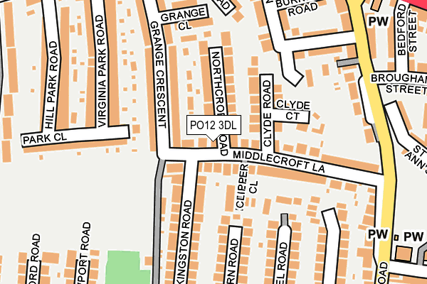 PO12 3DL map - OS OpenMap – Local (Ordnance Survey)