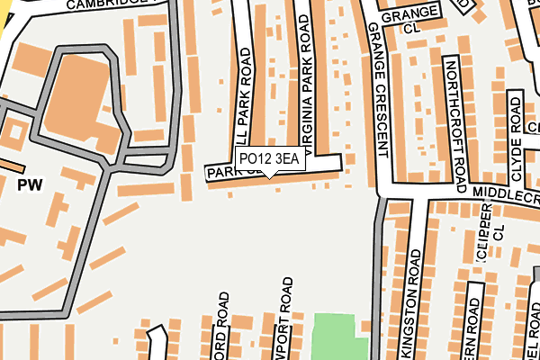 PO12 3EA map - OS OpenMap – Local (Ordnance Survey)