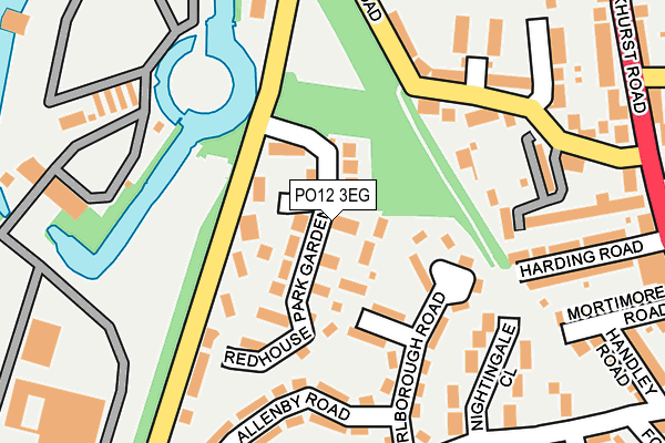 PO12 3EG map - OS OpenMap – Local (Ordnance Survey)