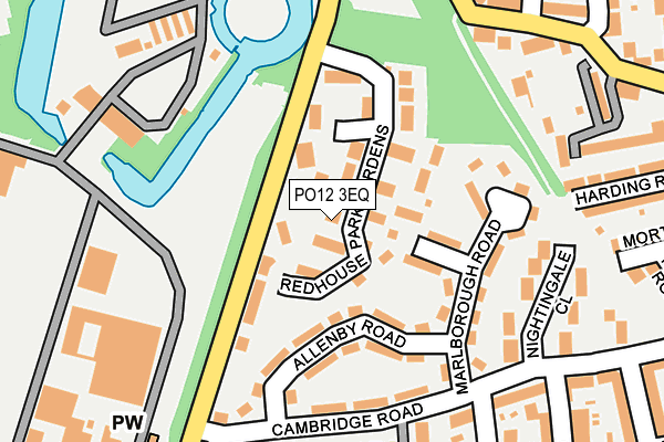 PO12 3EQ map - OS OpenMap – Local (Ordnance Survey)