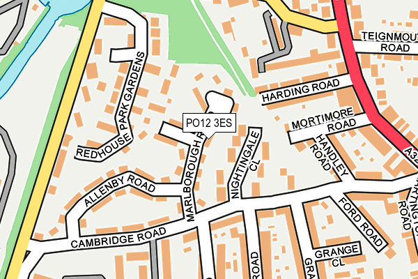PO12 3ES map - OS OpenMap – Local (Ordnance Survey)