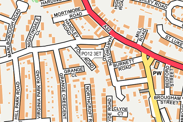 PO12 3ET map - OS OpenMap – Local (Ordnance Survey)