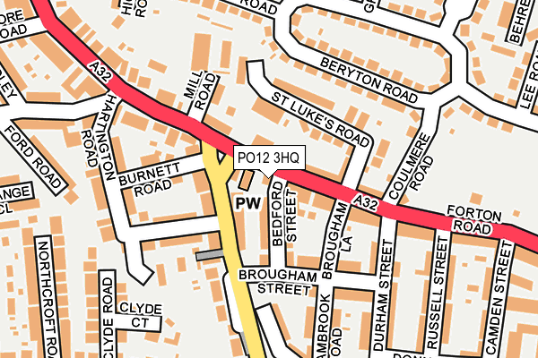 PO12 3HQ map - OS OpenMap – Local (Ordnance Survey)