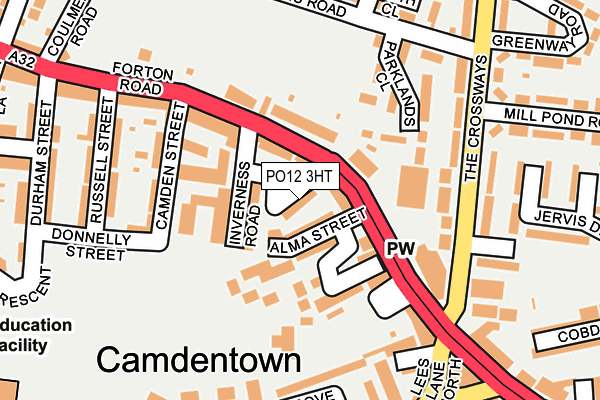 PO12 3HT map - OS OpenMap – Local (Ordnance Survey)