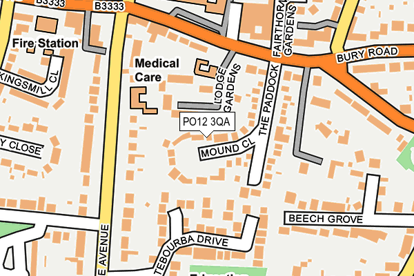 PO12 3QA map - OS OpenMap – Local (Ordnance Survey)