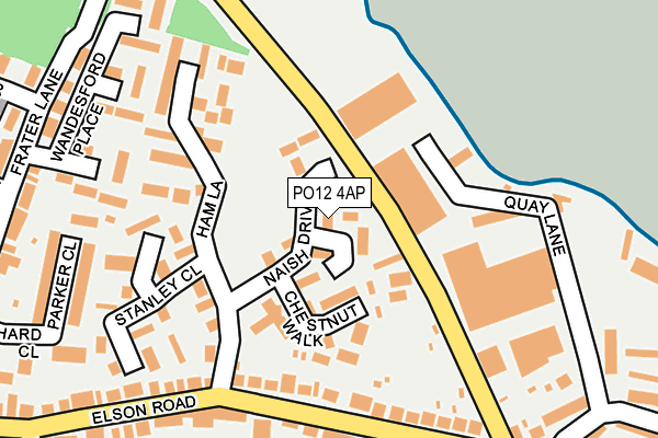 PO12 4AP map - OS OpenMap – Local (Ordnance Survey)