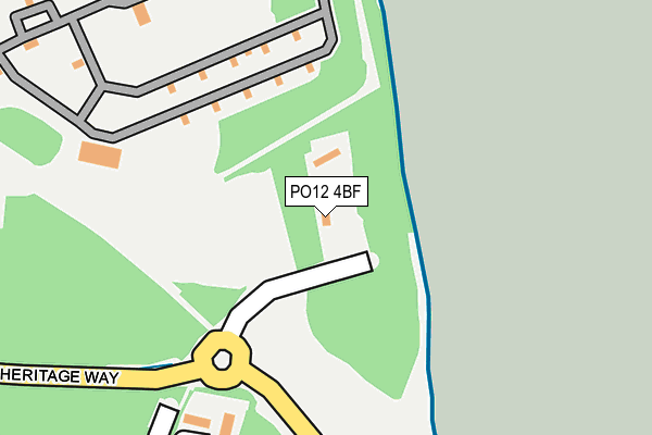 PO12 4BF map - OS OpenMap – Local (Ordnance Survey)