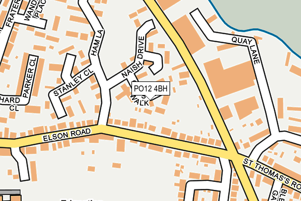 PO12 4BH map - OS OpenMap – Local (Ordnance Survey)