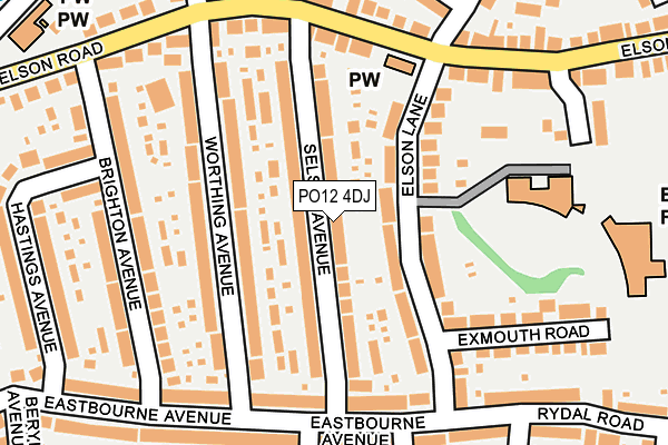 PO12 4DJ map - OS OpenMap – Local (Ordnance Survey)