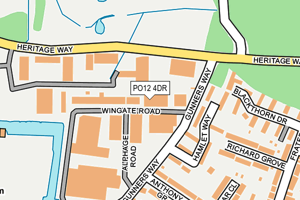 PO12 4DR map - OS OpenMap – Local (Ordnance Survey)