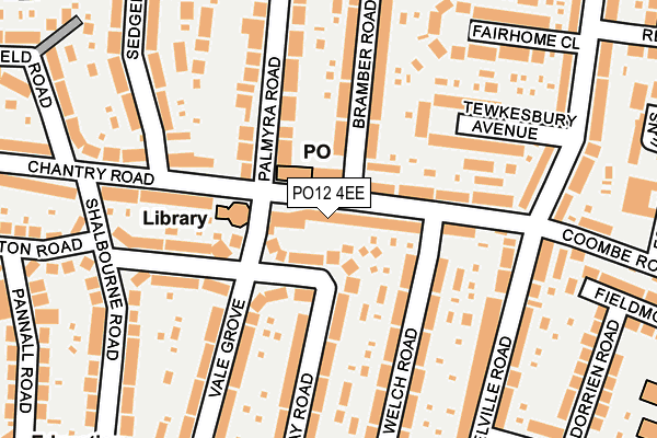 PO12 4EE map - OS OpenMap – Local (Ordnance Survey)