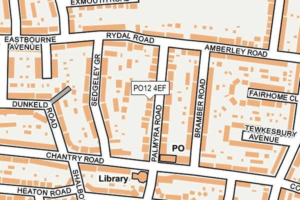 PO12 4EF map - OS OpenMap – Local (Ordnance Survey)