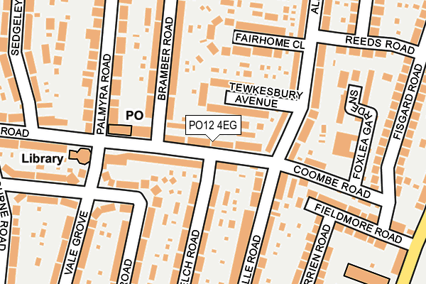 PO12 4EG map - OS OpenMap – Local (Ordnance Survey)
