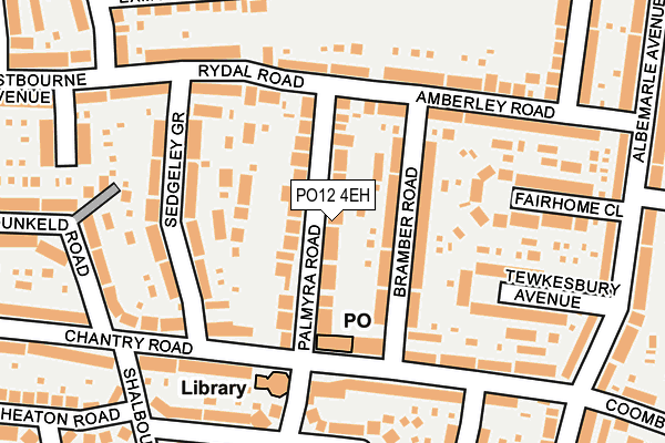 PO12 4EH map - OS OpenMap – Local (Ordnance Survey)