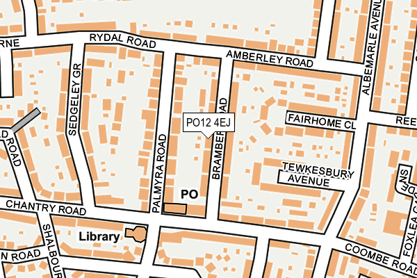 PO12 4EJ map - OS OpenMap – Local (Ordnance Survey)